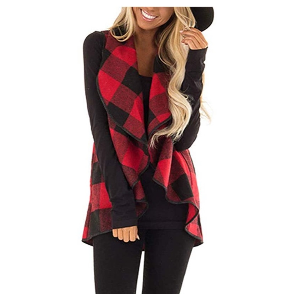 Plaid Vest with Pockets